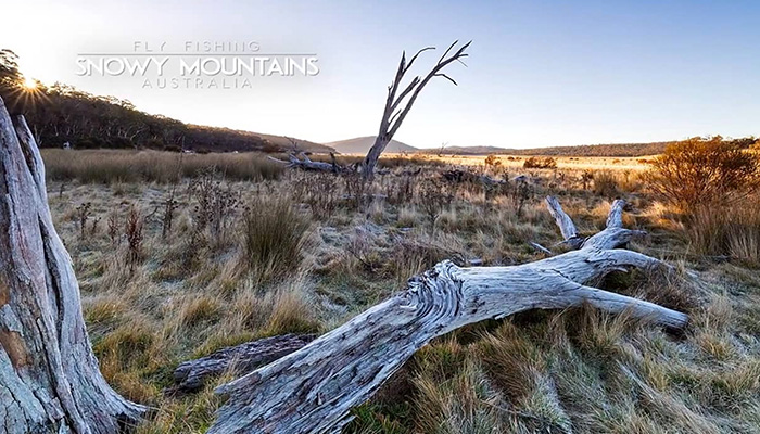 fly fishing snowy mountains